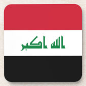 Irak vlag bier onderzetter (Voorkant)