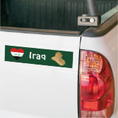 Irak Vlag Hart + Landkaart Bumpersticker (Op Truck)