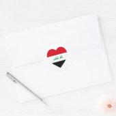 Irak Vlag Hart Ronde Sticker (Envelop)
