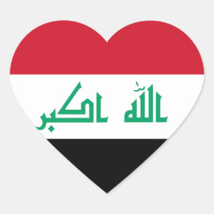 Irak Vlag Hart Sticker