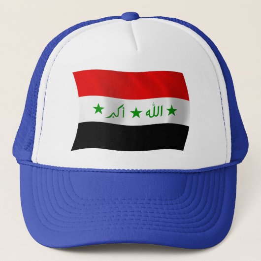 Irak Vlag Hoed Trucker Pet (Voorkant)