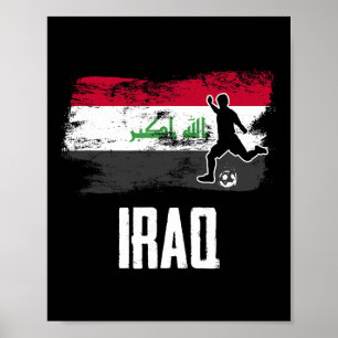 Irak Vlag Jersey Iraaks Voetbalteam Iraaks Poster