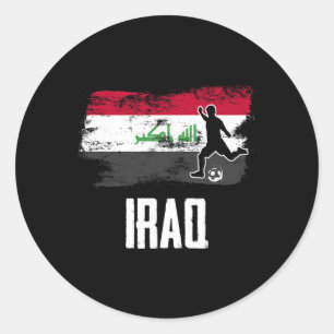 Irak Vlag Jersey Iraaks Voetbalteam Iraaks Ronde Sticker