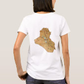 Irak Vlag + Kaart + Tekst T-shirt (Achterkant)