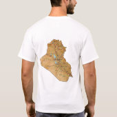 Irak Vlag + Kaart + Tekst T-shirt (Achterkant)