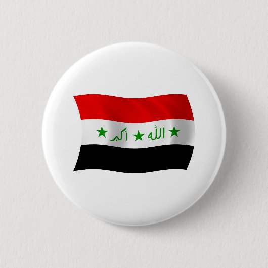 Irak Vlag Knop Ronde Button 5,7 Cm (Voorkant)