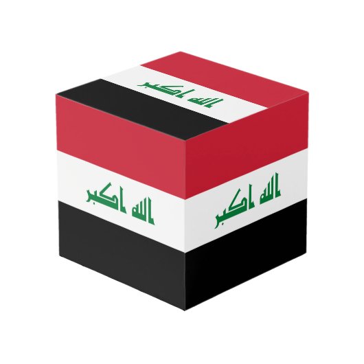 Irak vlag kubus (Voorkant hoekig)