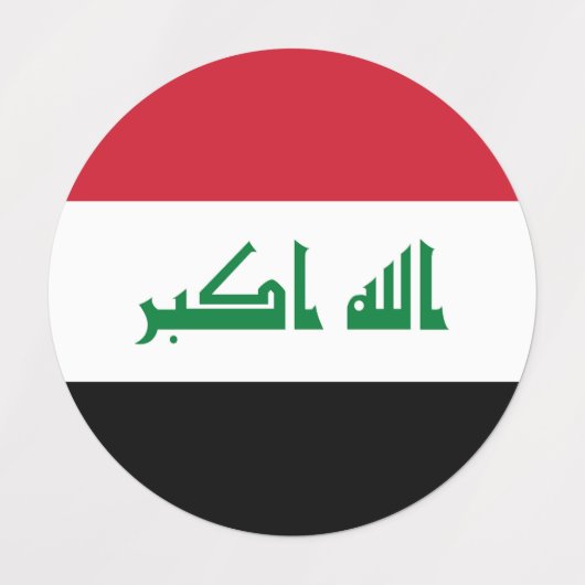 Irak vlag labels (Design 2)