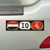 Irak Vlag Landkaart Code Bumpersticker (Op auto)