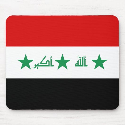 Irak-vlag Mousepad Muismat (Voorkant)