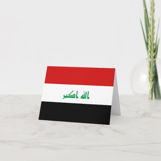 Irak Vlag Notitiekaart (Voorkant)