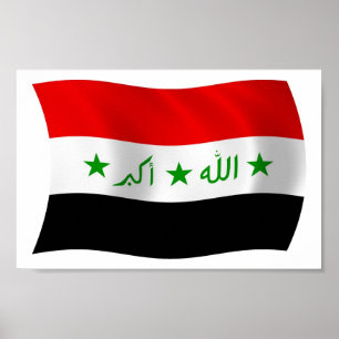 Irak Vlag Poster Print