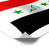 Irak Vlag Poster Print (Hoek)