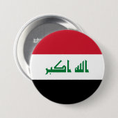 Irak vlag ronde button 7,6 cm (Voorkant /achterkant)