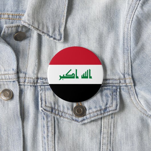 Irak vlag ronde button 7,6 cm (In situ)