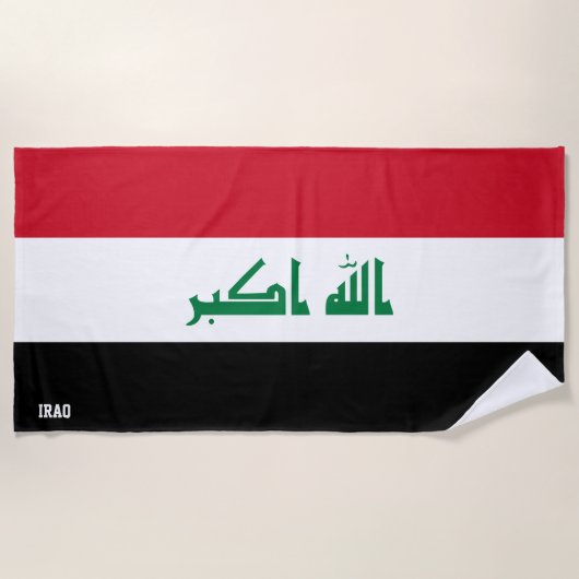 Irak vlag Splendid Patriotic Strandlaken (Voorkant)