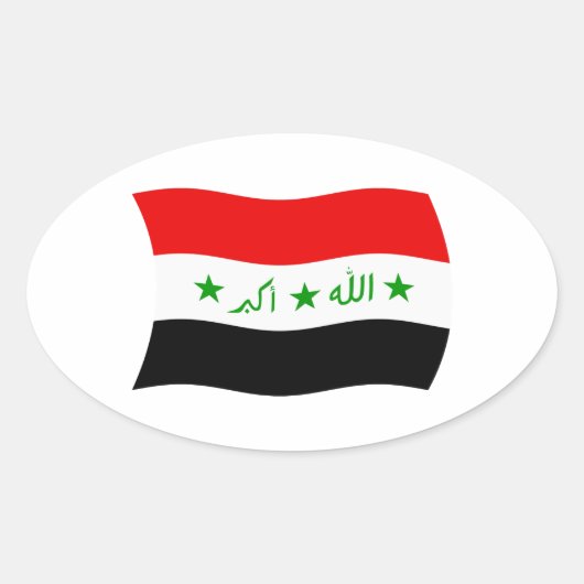 Irak Vlag Sticker (Voorkant)