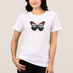 Irak vlinder monarch vlagg Tri-Blend shirt