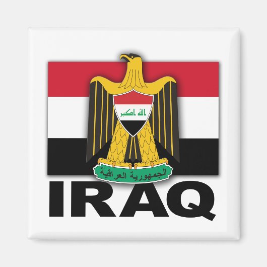 Irak Wapenvlag Magneet (Voorkant)