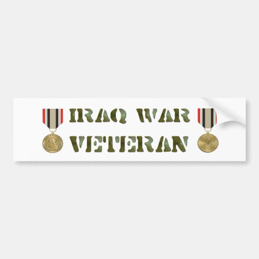 Irak War Vet Bumpersticker (Voorkant)