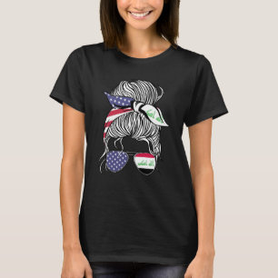 Irakees-Amerikaanse patriot Groot-Proud Women Girl T-shirt
