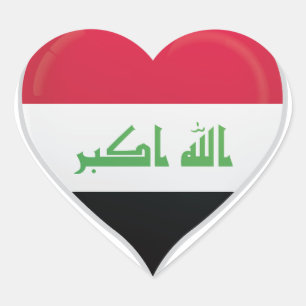 Irakese liefde vlag trots hart sticker