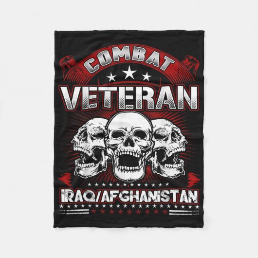 Irakese veteraan Shirt Fleece Deken (Voorkant)