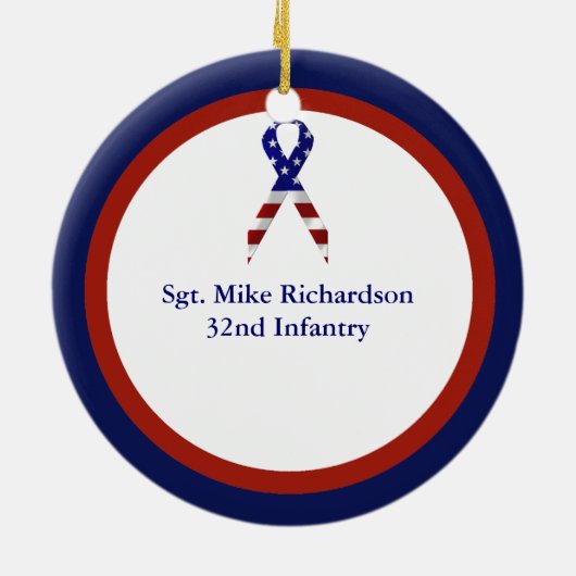 Irakese Vrijheidsoefening Keramisch Ornament (Achterkant)