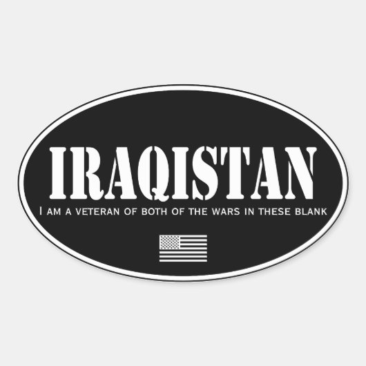 Irakistan Ovale Sticker (Voorkant)
