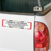 Irakveteraan-foute driver bumpersticker (Op Truck)