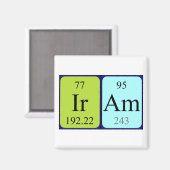 Iram periodiek table name magnet (Voorkant / Achterkant)