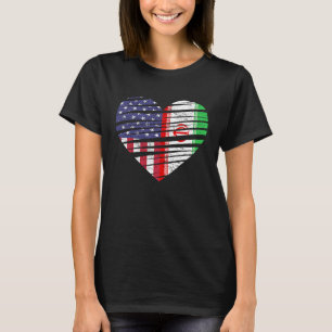 Iran American Grown Heart USA Patriot Heritage Mon T-shirt