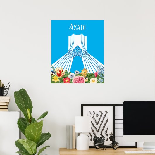Iran Azadi (vrijheid) Poster (Thuiskantoor)