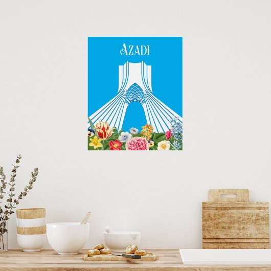 Iran Azadi (vrijheid) Poster (Keuken)