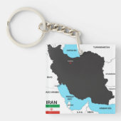 iran country map vlag sleutelhanger (Voorkant)