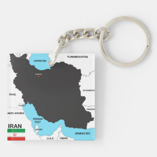iran country map vlag sleutelhanger