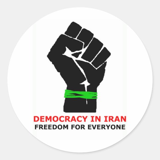 IRAN-democratie Ronde Sticker (Voorkant)