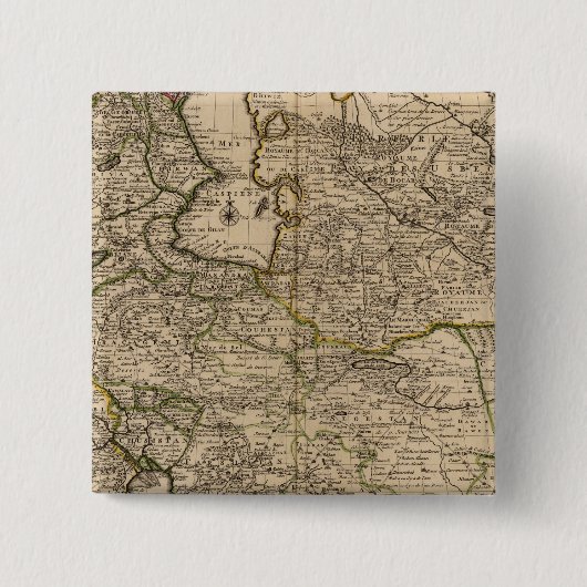 Iran en Azië Vierkante Button 5,1 Cm (Voorkant)