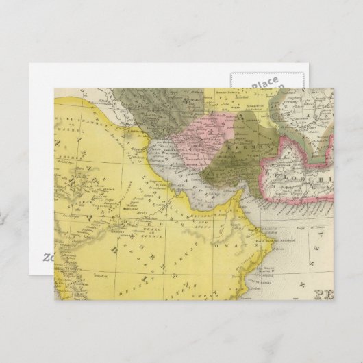 Iran en Saudi-Arabië Briefkaart (Voorkant / Achterkant)