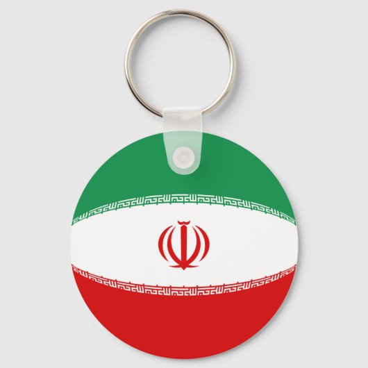 Iran Fisheye Flag Sleutelhanger (Voorkant)