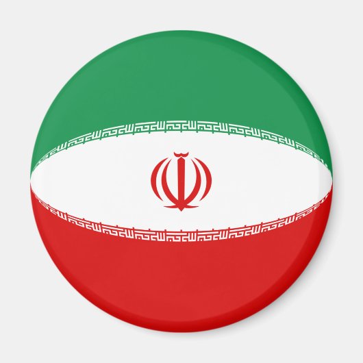 Iran Fisheye Vlag Magneet (Voorkant)