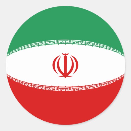 Iran Fisheye Vlag Sticker (Voorkant)