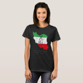 Iran Flag ALL TOGETHER FOR IRAN Farsi calligraphy, T-shirt (Voorkant volledig)