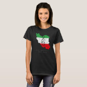 Iran Flag ALL TOGETHER FOR IRAN Farsi calligraphy, T-shirt (Voorkant volledig)