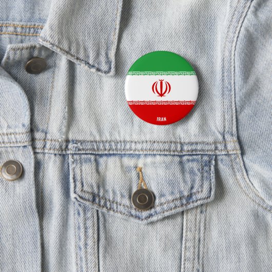 Iran Flag Charming Patriotic Button (In situ)
