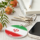 Iran Flag Charming Patriotic Sleutelhanger (Voorkant Rechts)