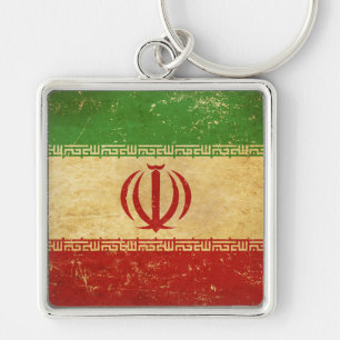 Iran Flag Design Metal Sleutelhanger
