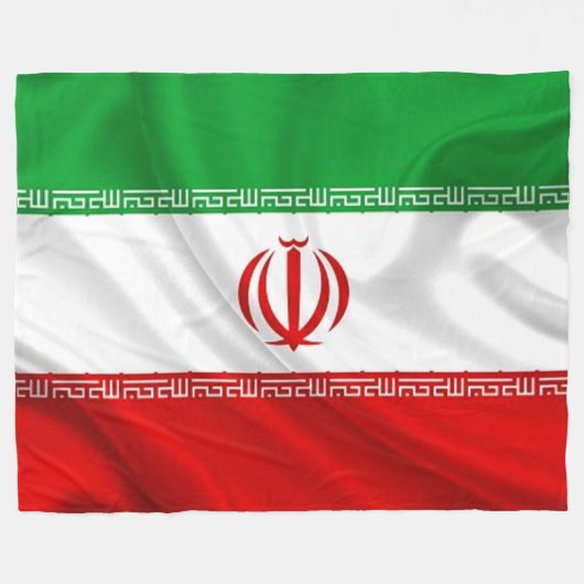 IRAN FLAG FLEECE DEKEN (Voorkant (Horizontaal))