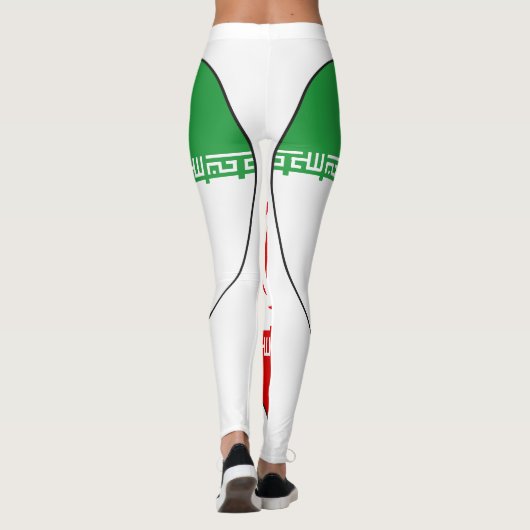Iran Flag Heart Leggings (Achterkant)