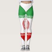 Iran Flag Heart Leggings (Voorkant)